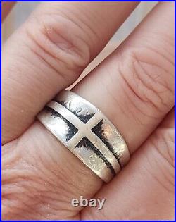 Retired James Avery Sterling Silver Cross Ring Size 11 9.7gr