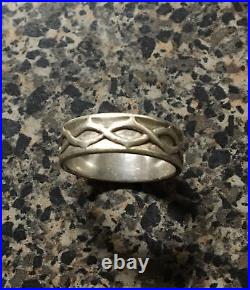 Retired James Avery Sterling Silver Crown Of Thorns Band Ring Size 9
