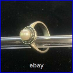 Retired James Avery Sterling Silver Cultured Pearl Ring Size 8 6.4G