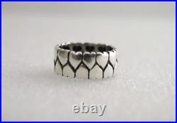 Retired James Avery Sterling Silver Double Heart Band Ring Size 6.5
