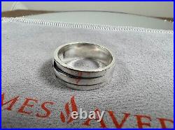 Retired James Avery Sterling Silver Esperanza Cross Band with Diamond Ring Size 11