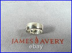 Retired James Avery Sterling Silver Esperanza Cross Band with Diamond Ring Size 11