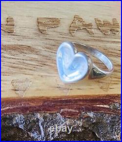 Retired James Avery Sterling Silver Heart Ring Size 7, Neat Rare Ring