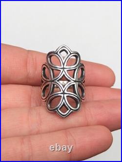 Retired James Avery Sterling Silver Long Tracery Openwork Ring w Box Size 7 HTF Retired James Avery Sterling Silver Long Tracery Openwork Ring w Box Size 7 HTF