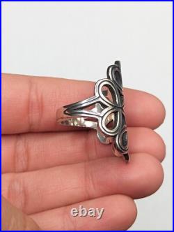 Retired James Avery Sterling Silver Long Tracery Openwork Ring w Box Size 7 HTF Retired James Avery Sterling Silver Long Tracery Openwork Ring w Box Size 7 HTF