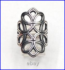 Retired James Avery Sterling Silver Long Tracery Openwork Ring w Box Size 7 HTF Retired James Avery Sterling Silver Long Tracery Openwork Ring w Box Size 7 HTF