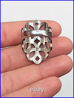 Retired James Avery Sterling Silver Long Tracery Openwork Ring w Box Size 7 HTF Retired James Avery Sterling Silver Long Tracery Openwork Ring w Box Size 7 HTF