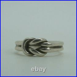 Retired James Avery Sterling Silver Lover's Knot Ring Size 6 1/4