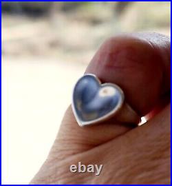 Retired James Avery Sterling Silver Slightly Concave Center Heart Ring Size 5