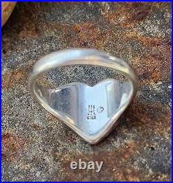 Retired James Avery Sterling Silver Slightly Concave Center Heart Ring Size 5