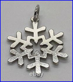 Retired James Avery Sterling Silver Snowflake Pendant/Charm Uncut Jump Ring EUC