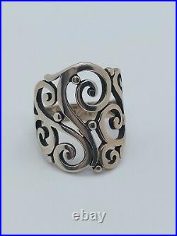 Retired James Avery Sterling Silver Sorrento Scroll Ring Size 5.25