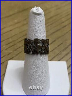 Retired James Avery Sterling Silver St. Francis Loves The Animals Ring Size 7