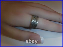 Retired James Avery Sterling Song of Soloman Ring Size 8.75 Candelabrum Signed