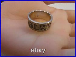 Retired James Avery Sterling Song of Soloman Ring Size 8.75 Candelabrum Signed