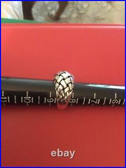 Retired James Avery Sterling Weave Ring Size 8 1/2