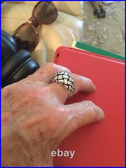 Retired James Avery Sterling Weave Ring Size 8 1/2