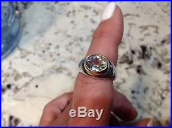 Retired James Avery Sterling silver and 14k yellow gold ring 9 Green Amethyst