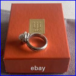 Retired James Avery Sz 5 Pearl Wrap Ring Sterling Silver