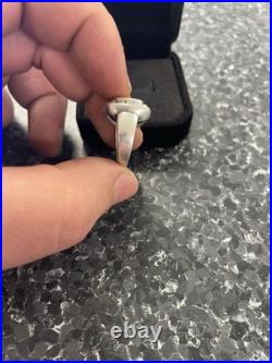 Retired James Avery Sz 5 Square Beaded Ring 14kt and Sterling Silver