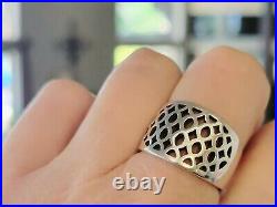 Retired James Avery Sz 9 Openwork Ovals Ring Gorgeous! With JA Box and Pouch