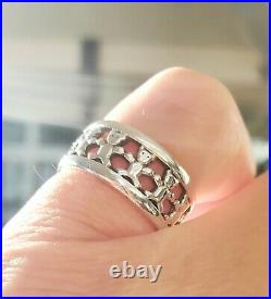 Retired James Avery Teddy Bear Eternity Band Ring Size 6 Fits 5.5
