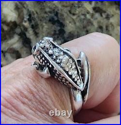 Retired James Avery Twice Retired Frog Wrap Around Ring So Cute! Sz 8.5