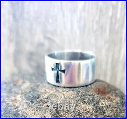 Retired James Avery Very Rare Wide Cross Band Ring Size 8 NEAT Piece