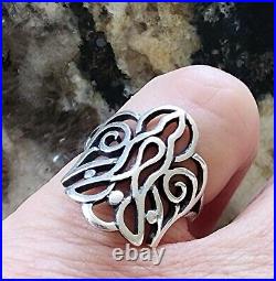 Retired James Avery Vintage Long Angel Openwork Ring Size 6