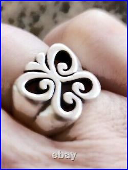 Retired James Avery WIDE Butterfly Ring Size 6.5 NEAT Piece