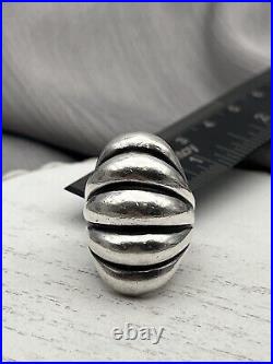 Retired James Avery WIDE Scallop Ring Size 5.5 Neat Vintage Piece