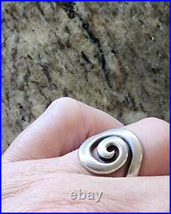 Retired James Avery WIDE Swirl Ring Size 8