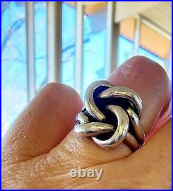 Retired James Avery Wide, Bold Knot Ring Size 6 Sterling Silver NEAT