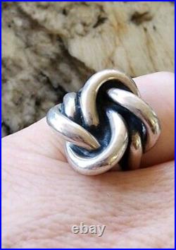 Retired James Avery Wide, Bold Knot Ring Size 6 Sterling Silver NEAT