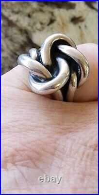 Retired James Avery Wide, Bold Knot Ring Size 6 Sterling Silver NEAT