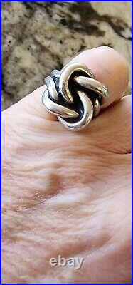 Retired James Avery Wide, Bold Knot Ring Size 6 Sterling Silver NEAT