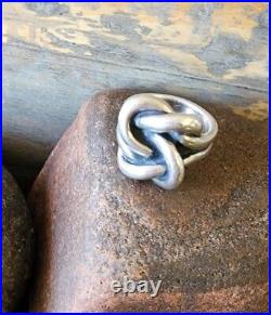 Retired James Avery Wide, Bold Knot Ring Size 6 Sterling Silver NEAT