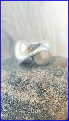 Retired James Avery Wide Center Twist Gorgeous Band Ring Sz 6.5 Vintage NEAT
