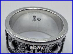 Retired James Avery Wide Cross Eternity Band Ring Size 7.5 Sterling Silver