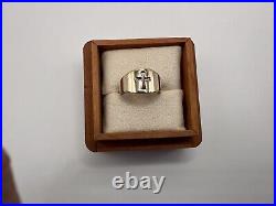 Retired James Avery Wide Crosslet Ring 14k Yellow Gold Size 7.5 WithBox