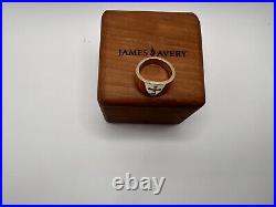 Retired James Avery Wide Crosslet Ring 14k Yellow Gold Size 7.5 WithBox