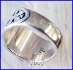 Retired James Avery Wide Flower Band Ring Size 8 Fits 7.5 PRETTY! With Orig. Box