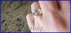 Retired James Avery Wide Heart Cut-Out Band Ring Vintage, Neat Piece! WithJA Box