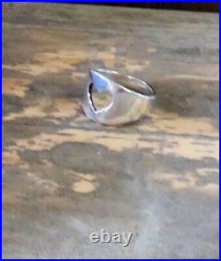 Retired James Avery Wide Heart Cut-Out Band Ring Vintage, Neat Piece! WithJA Box