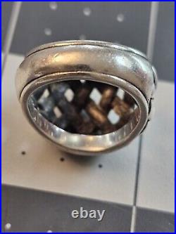 Retired James Avery Woven Dome Ring 925 Size 5.5 BOLD Wide Silver Hallmarked