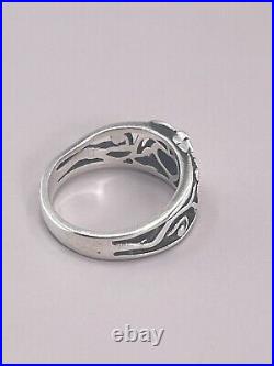 Retired James Avery sterling silver open heart floral design vines flowers 5.5