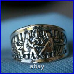 Retired & ONE OF A KIND James Avery LAST SUPPER Ring Sterling Silver Size 7.75
