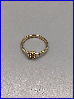 Retired Rare James Avery 14K Yellow Gold Lovers Knot Ring 6