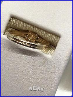 Retired Rare James Avery 14K Yellow Gold Lovers Knot Ring 6