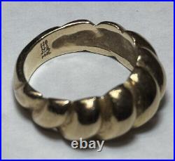 Retired & Rare James Avery 14k Gold Scalloped Dome Ring Size 3.5 ibs2